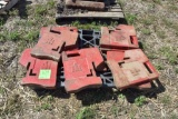 (9) 100 Pound IH Stamped Suitcase Weights, Selling 9x$