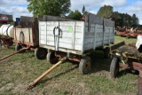 6'x12' Wooden Barge Box On New Holland Model 14 Running Gear, Hoist