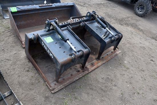 Virnig 66" Grapple Bucket, Universal Skid Loader