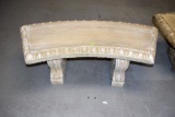 3 Piece Curved Concrete Bench