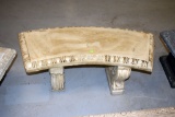 3 Piece Curved Concrete Bench