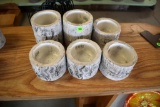 6 Ceramic Candle Holders