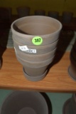 4 Spang Terracotta 4 Inch Pots With Saucers