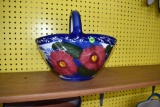 Ceramic Painted Basket Pot