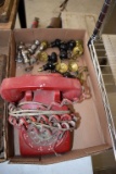 Rotary Phone, Assortment Of Old Hardware