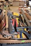 Assortment Of Pliers, Levels, Crescent Wrenches, Hammers