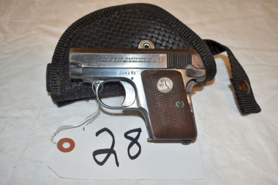 Colt Automatic, 25 Cal., Extra Mag, SN:356141, With Small Holster