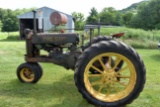 John Deere A, Unstyled, Flat Rear Spokes, Round Front Spokes, 11x38 Tires, PTO, SN: 428370, Not Runn