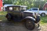 1930 Ford Model A 4 Door Sedan, Rear Trunk, Dual Cowl Lights, All Original, Non-Running
