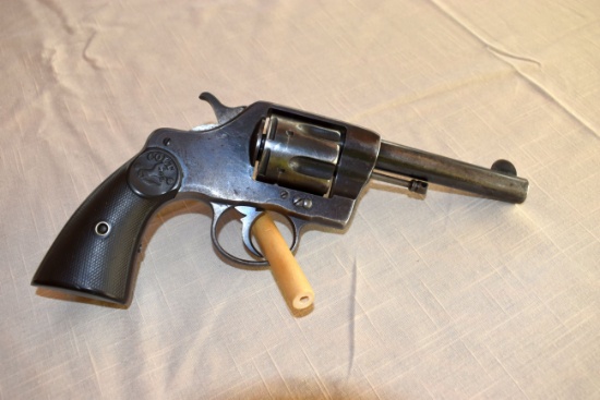 Colt DA 41, 41 Caliber Revolver, 6 Shot, SN:193712, With Leather Holster, Has Holster Wear