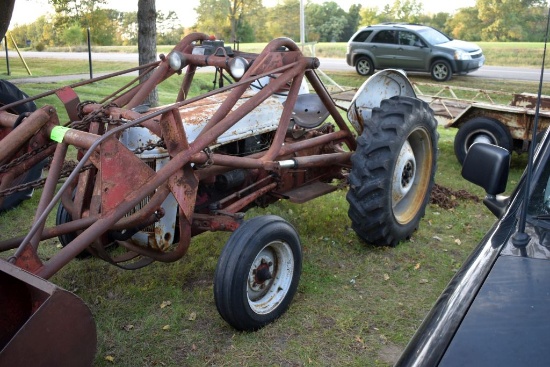 Ford 8N, Motor Is Free, Non Running, 11x28 Tires With Weather Checking, 3 Point, Centerlink, Fenders
