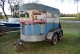 1975 Jackson Tandem Axle Livestock Trailer, 9' Long, 60'' Wide, Has Title, 2 Horse Stall