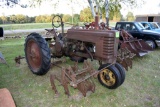 John Deere Model H, Runs And Drives, SN:43432, Narrow Front, With 2 Row Culivator, 9x32 Tires Weathe