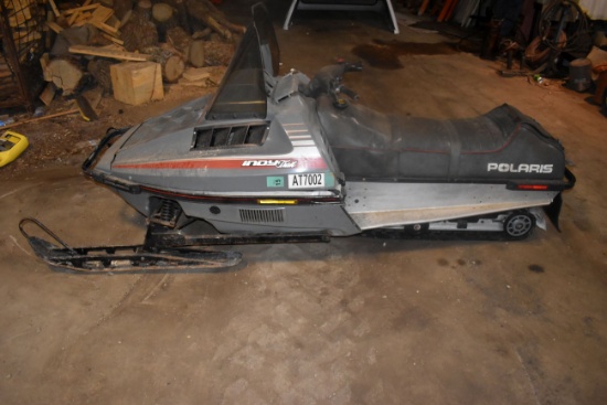 1987 Polaris Indy Trail Snowmobile, Motor Free, Non Running