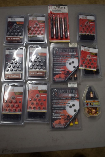 Knight Red Hot Bullets, 50 Cal (40 Rounds), Knight Bullets Polymer Tipped 45 Cal (30 Rounds), 15 Rou