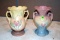 Hull Pottery, Magnolia Vases, Both 6.25