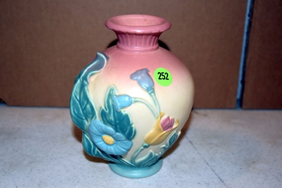 Hull Pottery Morning Glory Vase B4, 6.5", Repaired Chip On Top