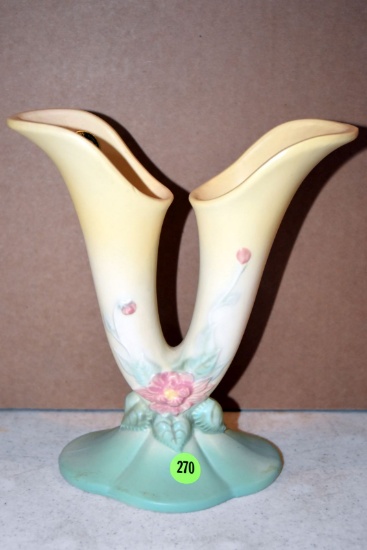 Hull Pottery Woodland Double Bud Vase W15, 8.5"