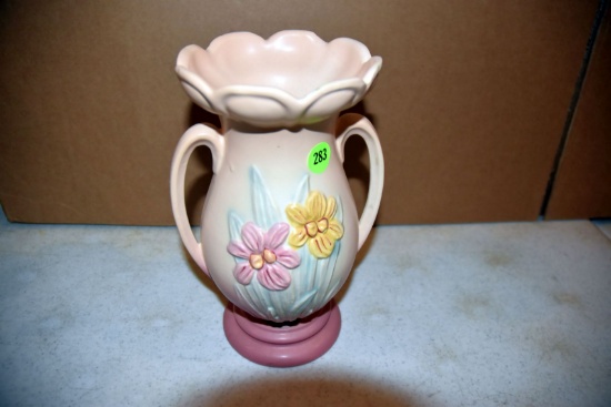 Hull Pottery Iris Vase 407, 8.5"