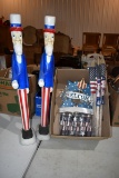 2 Plastic Uncle Sams And 4th of July Decorations