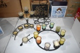 Metal Candle Holders and Candles