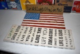 Wooden Decorative Wall Art And Canvas Sign