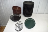 Assortment Of Plastic Food Serving Baskets