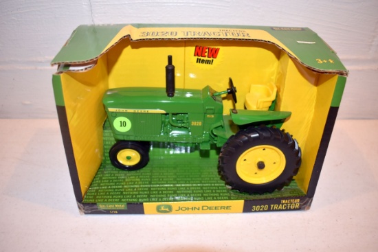 Ertl John Deere 3020 Tractor, NF, 1/16th Scale With Box