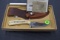 Schrade Scrimshaw Sharp Finger, 155SC, Leather Sheath, With Box