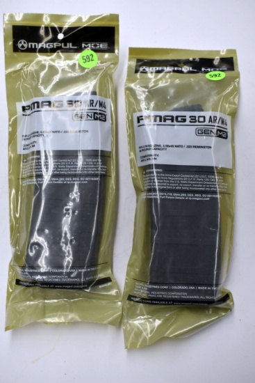 (2) Magpul PMAG30 AR/M4 Rifle Magazine, 556/223, 30 Round, New In Package