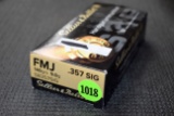 Sellier & Bellot 357 Sig, FMJ, 140 Grain, 50 Rounds