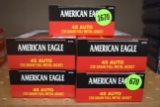 Federal American Eagle 45 Auto, 230 Grain, FMJ, 250 Rounds