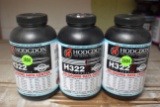 (3) Hodgdon H322 Rifle Powder, 1LB Containers