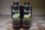 (2) Alliant Powder 2400 Smokeless Magnum Handgun Powder, .357/.41/.44, 1LB Containers