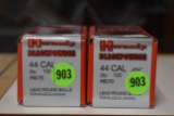 (2) Hornady Black Powder .44 Cal., .454'', 200 Bullets Total