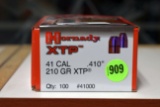 (1) Hornady XTP .41 Cal., .410'', 210GRXTP, 100 Bullets Total