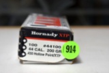 (1) Hornady XTP.44 Cal., .430'' Hollow Point, 200 Grain, 84 Bullets Total, Box Has Been Open