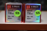 (2) Hornady VMAX 6MM, 58 Grain, .243'', 200 Bullets Total