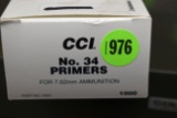 CCI No.34 Primer For 7.62MM Ammunition, 1000 Primers