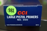 CCI Large Pistol Primers, No.300, 1000 Primers