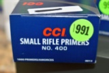 CCI Small Rifle Primers, No.400, 1000 Primers