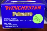 Winchester Primers For Small Pistol For Standard Pistol Loads, No.WSP, 1000 Primers