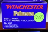 Winchester Primers For Small Pistol For Standard Pistol Loads, No.WSP, 1000 Primers