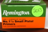 Remington No.1 1/2, Small Pistol Primers, For Centerfire Cartridges, 1000 Primers