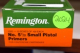 Remington No.5 1/2 Small Pistol Primers, For Centerfire Cartridges, 1000 Primers