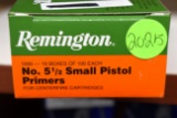 Remington No.5 1/2 Small Pistol Primers, For Centerfire Cartridges, 1000 Primers