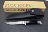 Buck Model 105 5'' Fixed Blade Knife, With Box And Leather Sheath