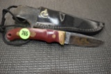 Ducks Unlimited, 3'' Fixed Blade Knife, With Leather Sheath