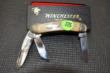 Winchester Yellow Boy Model 1866 Commemerative Pocket Knife, With Box