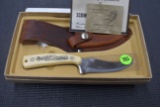 Schrade Scrimshaw Sharp Finger, 155SC, Leather Sheath, With Box